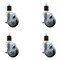 Service Caster 4'' SS Thermoplastic Rubber Swivel 1-7/8'' Expanding Stem Caster Set with Brake, 4PK SCC-SSEX20S414-TPRB-TLB-178-4 - alternate 1